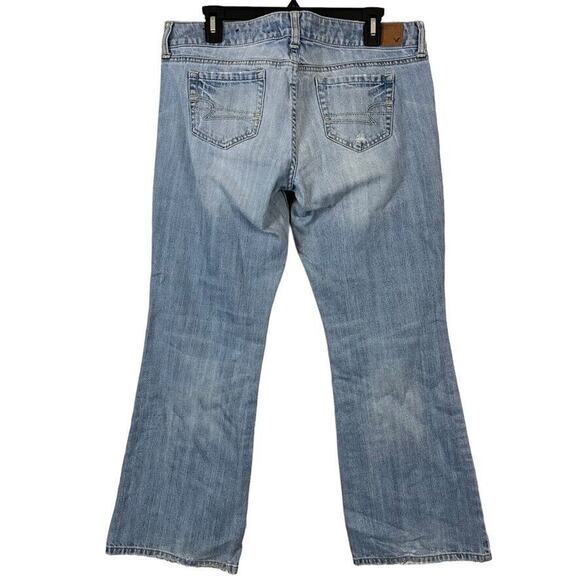 American Eagle Favorite Boyfriend Y2K Vintage Distressed Low Rise Jeans 10 Short - Picture 14 of 16